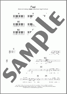 Feel(Robbie Williams) 楽譜 ピアノ（歌詞 & コード） ダウンロード