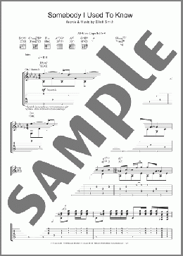 Somebody That I Used To Know(Elliot Smith) 楽譜 ギター（ソロ） ダウンロード