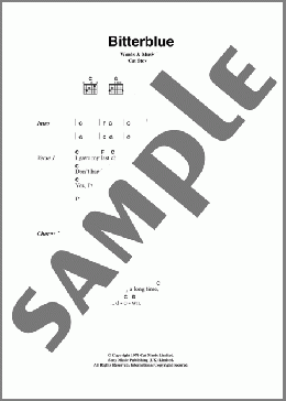 Bitterblue(Cat Stevens) 楽譜 ギター（コード） ダウンロード