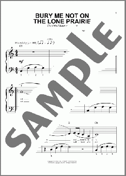Bury Me Not On The Lone Prairie (arr. Phillip Keveren)(E.H. Chapin) 楽譜 ピアノ（ソロ） ダウンロード