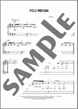 You Reign(MercyMe/Steven Curtis Chapman) 楽譜 ピアノ（ソロ） ダウンロード
