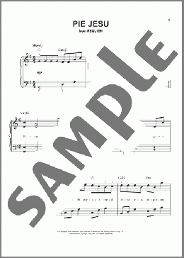 Pie Jesu(Andrew Lloyd Webber) 楽譜 ピアノ（ソロ） ダウンロード