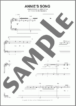 Annie's Song(John Denver) 楽譜 ピアノ（ソロ） ダウンロード