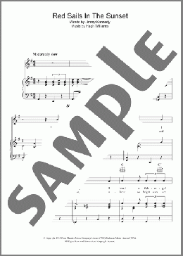 Red Sails In The Sunset(Fats Domino) 楽譜 その他 ダウンロード