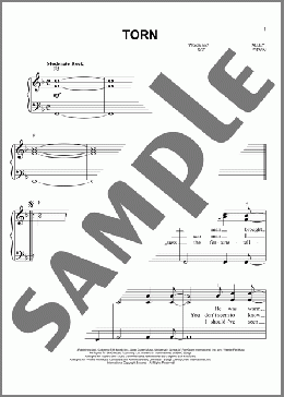 Torn(Natalie Imbruglia) 楽譜 ピアノ（ソロ） ダウンロード