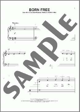 Born Free(John Barry) 楽譜 ピアノ（ソロ） ダウンロード