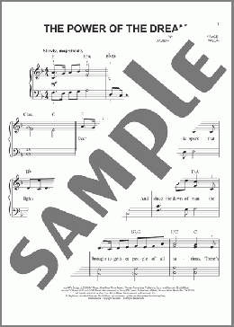 The Power Of The Dream(Babyface/Celine Dion/David Foster) 楽譜 ピアノ（ソロ） ダウンロード
