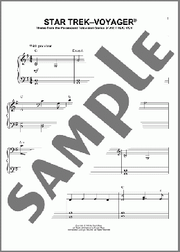 Star Trek - Voyager(TV Theme Song/Jerry Goldsmith/Star Trek(R)) 楽譜 ピアノ（ソロ） ダウンロード