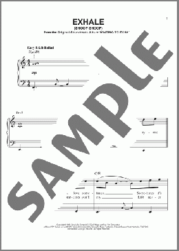 Exhale (Shoop Shoop)(Babyface/Whitney Houston) 楽譜 ピアノ（ソロ） ダウンロード