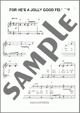 For He's A Jolly Good Fellow(Traditional/Sing-Along Standard) 楽譜 ピアノ（ソロ） ダウンロード