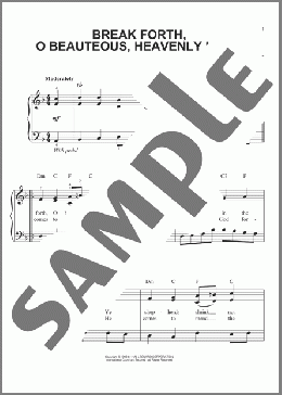 Break Forth, O Beauteous, Heavenly Light(Johann Sebastian Bach) 楽譜 ピアノ（ソロ） ダウンロード