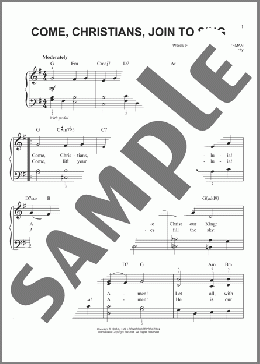Come, Christians, Join To Sing(Traditional/Christian Henry Bateman) 楽譜 ピアノ（ソロ） ダウンロード