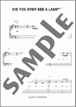 Did You Ever See A Lassie?(Traditional) 楽譜 ピアノ（ソロ） ダウンロード