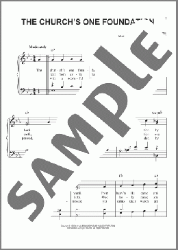 The Church's One Foundation(Samuel John Stone) 楽譜 ピアノ（ソロ） ダウンロード