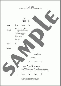 Tell Me(The Stone Roses) 楽譜 ギター（コード） ダウンロード