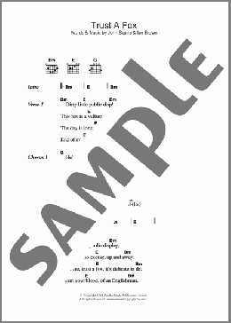 Trust A Fox(The Stone Roses) 楽譜 ギター（コード） ダウンロード