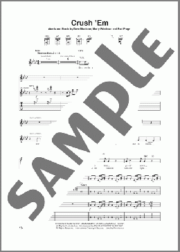Crush 'Em(Megadeth) 楽譜 ギター（ソロ） ダウンロード