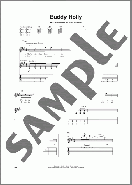 Buddy Holly(Weezer) 楽譜 ギター（ソロ） ダウンロード