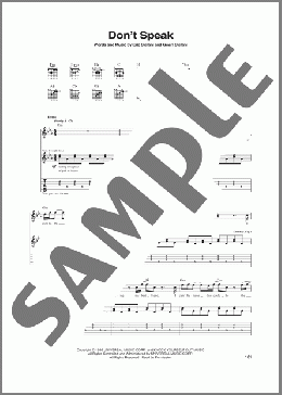 Don't Speak(No Doubt) 楽譜 ギター（ソロ） ダウンロード