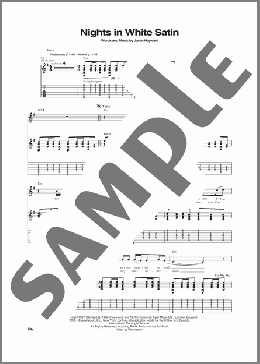 Nights In White Satin(The Moody Blues) 楽譜 ギター（ソロ） ダウンロード