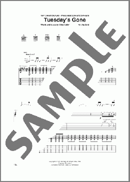 Tuesday's Gone(Lynyrd Skynyrd) 楽譜 ギター（ソロ） ダウンロード
