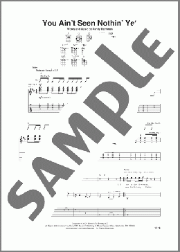 You Ain't Seen Nothin' Yet(Bachman-Turner Overdrive) 楽譜 ギター（ソロ） ダウンロード