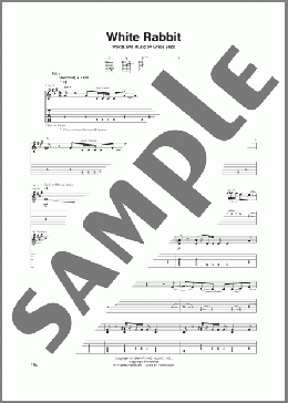 White Rabbit(Jefferson Airplane) 楽譜 ギター（ソロ） ダウンロード