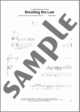 Breaking The Law(Judas Priest) 楽譜 ギター（ソロ） ダウンロード