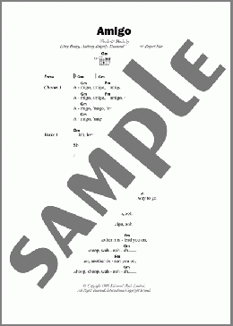 Amigo(Black Slate) 楽譜 ギター（コード） ダウンロード