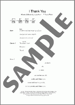 I Thank You(Sam & Dave) 楽譜 ギター（コード） ダウンロード