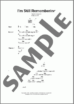 I'm Still Remembering(The Cranberries) 楽譜 ギター（コード） ダウンロード