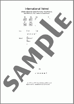 International Velvet(Catatonia) 楽譜 ギター（コード） ダウンロード