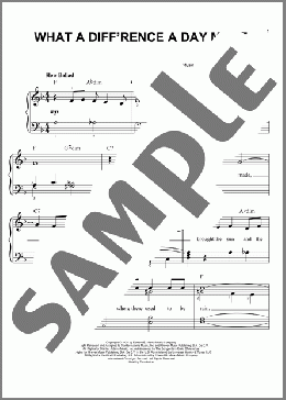 What A Diff'rence A Day Made(Stanley Adams) 楽譜 ピアノ（ソロ） ダウンロード