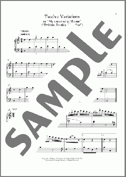 Twelve Variations on Ah, Vous Dirai-je Maman, K. 265 (Twinkle, Twinkle, Little Star)(Wolfgang Amadeus Mozart) 楽譜 ピアノ（ソロ） ダウンロード