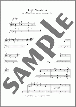 Eight Variations On A March from Les Mariages Samnites, K. 352(Wolfgang Amadeus Mozart) 楽譜 ピアノ（ソロ） ダウンロード