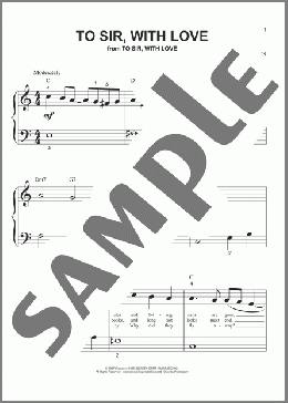 To Sir, With Love(Lulu/Glee (TV Series)) 楽譜 ピアノ（ソロ） ダウンロード