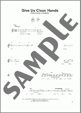 Give Us Clean Hands(Chris Tomlin) 楽譜 メロディ ダウンロード