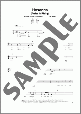 Hosanna (Praise Is Rising)(Paul Baloche) 楽譜 メロディ ダウンロード