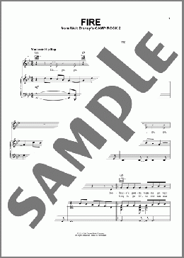 Fire (from Camp Rock 2)(Matthew Mdot Finley) 楽譜 ピアノ & ボーカル & ギター ダウンロード