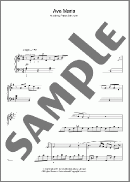Ave Maria(Franz Schubert) 楽譜 ピアノ（ソロ） ダウンロード