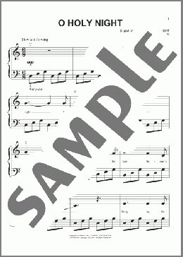 O Holy Night(Adolphe Adam) 楽譜 ピアノ（ソロ） ダウンロード
