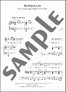 Be-Bop-A-Lula(Gene Vincent) 楽譜 その他 ダウンロード