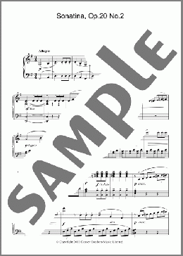 Sonatina, Op. 20, No. 2(Friedrich Kuhlau) 楽譜 ピアノ（ソロ） ダウンロード