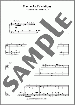Theme And Variations From Partita In A Minor(Domenico Zipoli) 楽譜 ピアノ（ソロ） ダウンロード