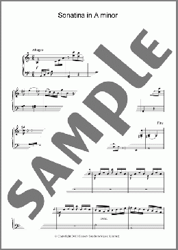 Sonatina In A Minor(Georg Benda) 楽譜 ピアノ（ソロ） ダウンロード