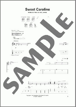 Sweet Caroline(Neil Diamond/Glee Cast) 楽譜 ギター（ソロ） ダウンロード