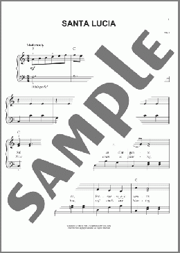 Santa Lucia(Teodoro Cottrau) 楽譜 ピアノ（ソロ） ダウンロード