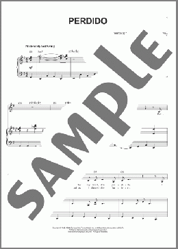 Perdido(Sarah Vaughan/Duke Ellington) 楽譜 ピアノ & ボーカル ダウンロード