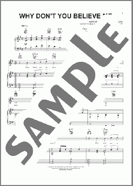 Why Don't You Believe Me(Joni James/Patti Page) 楽譜 ピアノ & ボーカル & ギター ダウンロード