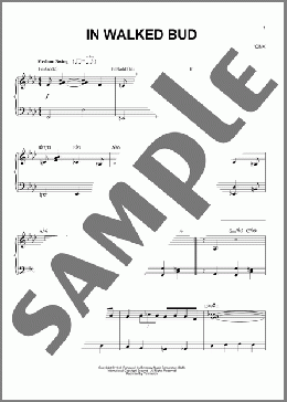 In Walked Bud(Thelonious Monk) 楽譜 ピアノ（ソロ） ダウンロード